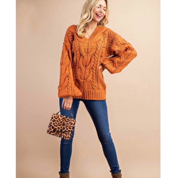 Sweaters - Chunky two toned textured sweater